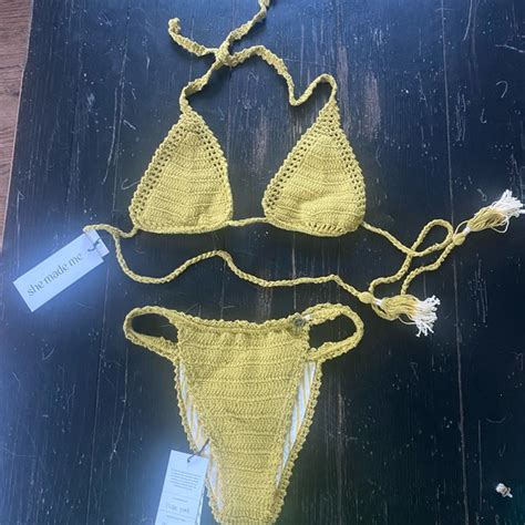 SHE MADE ME Swim Crochet She Made Me Bikini Set Poshmark