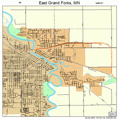 East Grand Forks Minnesota Street Map 2717612