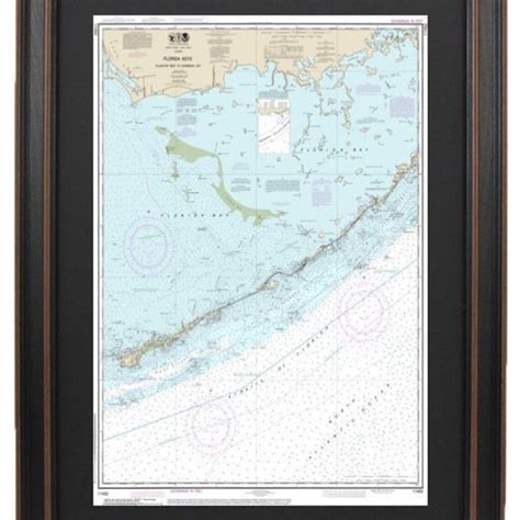 Florida Keys Map Nautical Chart Etsy