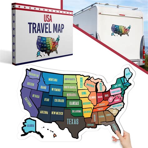 Camper State Sticker Map Aurie Shaylyn