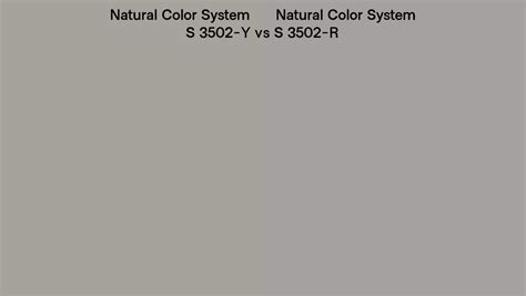 Natural Color System S 3502-Y vs S 3502-R side by side comparison