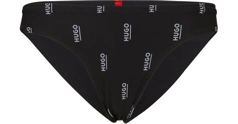 Boss By Hugo Boss Logo Print Bikini Bottoms In Quick Dry Material In