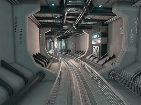 Sci Fi underground tunnel 3D model | CGTrader