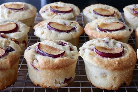 Yogurt Cardamom Spiced Plum Muffins Recipe