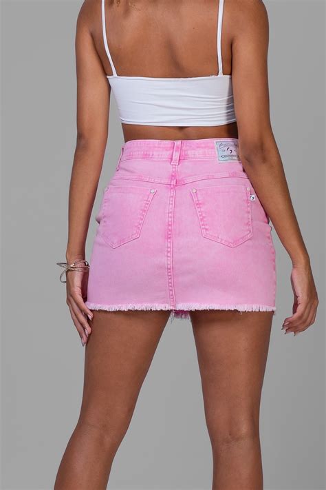 Saia Hot Pants Sarja Color Rosa Estonado geração moderna