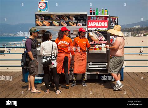 Food Stand Santa Monica Pier Santa Monica Los Angeles California