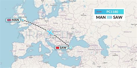 PC1180 Flight Status Pegasus Airlines Manchester To Istanbul PGT1180