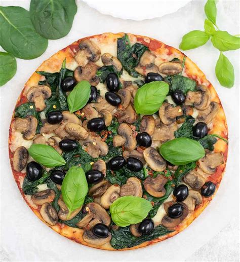 spinach mushroom pizza healthy life trainer