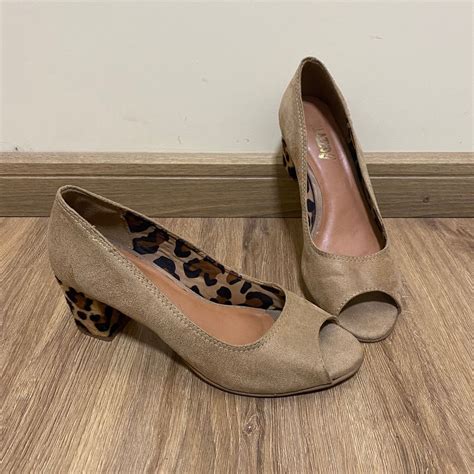 Sapato Peep Toe Camur A Nude Sapato Feminino Palazzo Usado Enjoei