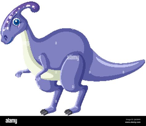 Lindo Parasaurolophus Dinosaurio Ilustraci N De Dibujos Animados Imagen