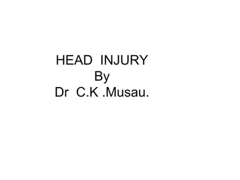 Head Injury Ppt