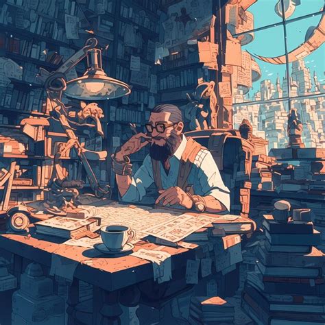 premium photo  scholars study knowledge wisdom await