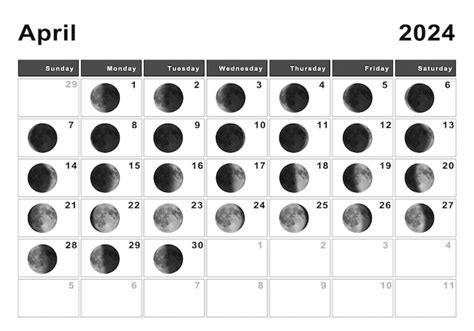 Premium Photo | April 2024 Lunar calendar, Moon cycles, Moon Phases