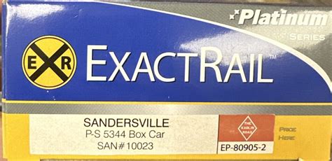 Exactrail Platinum Ho Rtr Ep Ps Box Car Sandersville