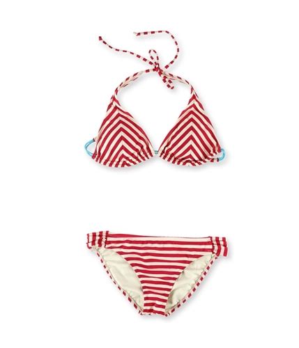 Buy A Hobie Womens Striped Textured Side Tab Piece Bikini Tw