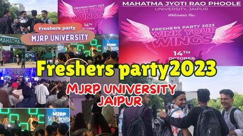 Freshers Party ️2023 Mjrp University Jaipur Full Freshers Vlog 🥳
