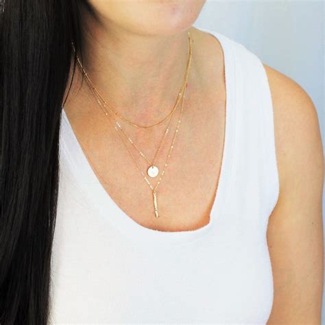 Dainty Layered Necklace Set of 3 Layering Silver or Gold | Etsy