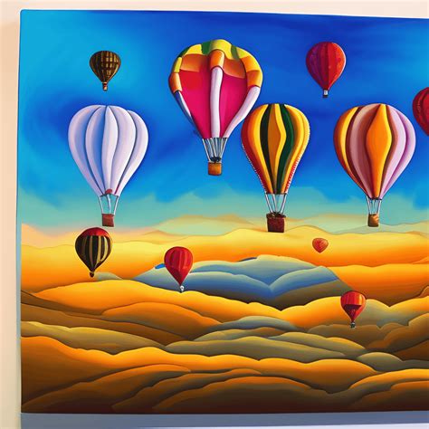 Hot Air Balloons Painting Creative Fabrica