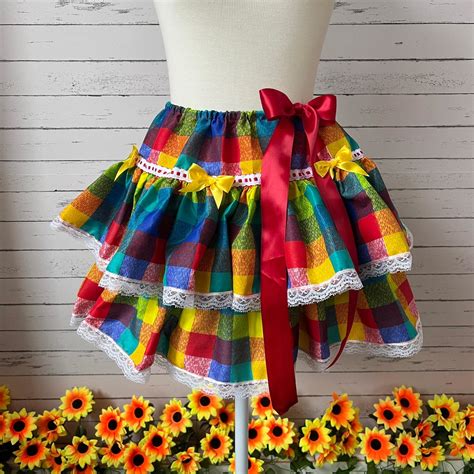 Saia De Festa Junina Com Babados