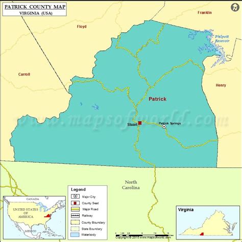 Patrick County Map Virginia County Map Map Virginia