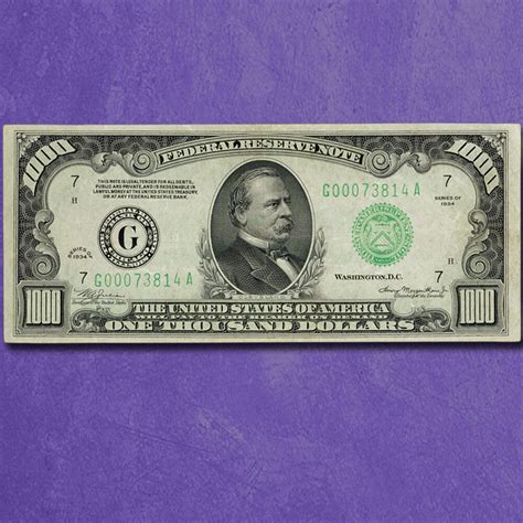 1000 Dollar Bill Printable