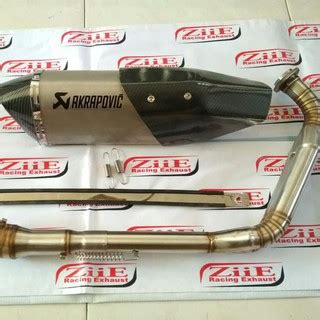 Jual Harga Knalpot Akrapovic Cover Titanium Sb Fullsystem R15 V3 Header