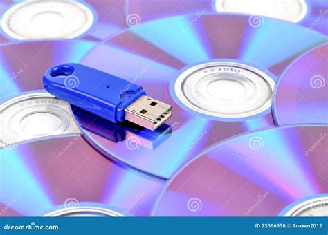 DVD and USB disk stock photo. Image of copy, blue, file - 23566538