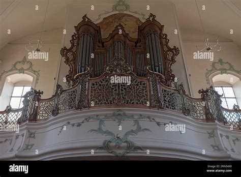 Organ Loft In The Baroque Pilgrimage Church Of St Landelin