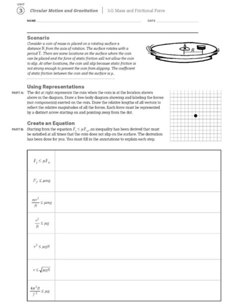 Solved Unit Circular Motion And Gravitation 3g Mass And