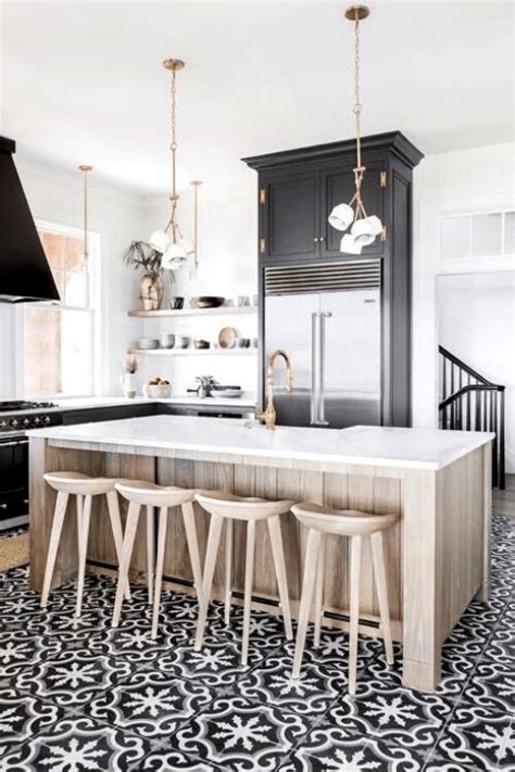 Black White Modern Farmhouse Kitchens Hey Sweet Style White