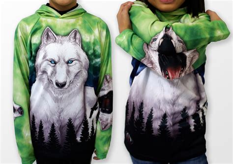 Wolf Hoodie Shirt For Kids And Adults By Mouthman Made In The Usa