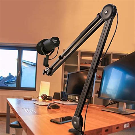 Shure Sm B Boom Arm With Pop Filter Suspension Boom Scissor Arm Stand