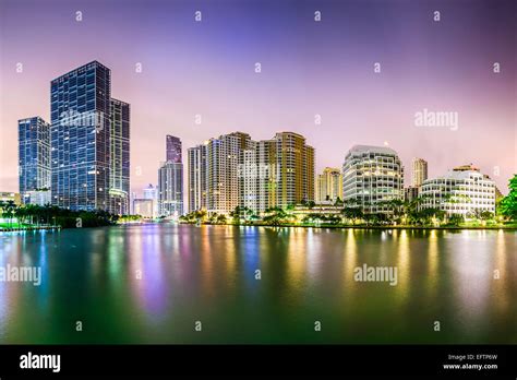 Miami Florida City Skyline Stock Photo Alamy