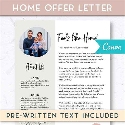 First Time Home Buyer Real Estate Love Letter Dear Seller Letter