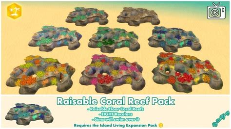 Raisable Coral Reef Pack By Bakie At Mod The Sims The Sims Catalog