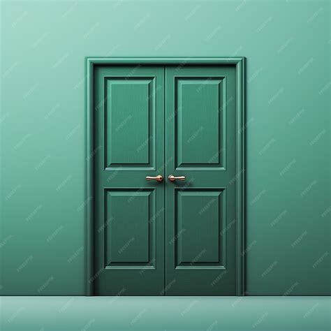 Premium Photo | A double door isolated on gradient background