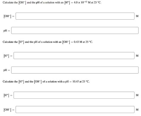 how to calculate ph from oh