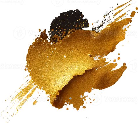 Golden Glitter Paint Splash Isolated 17257701 PNG