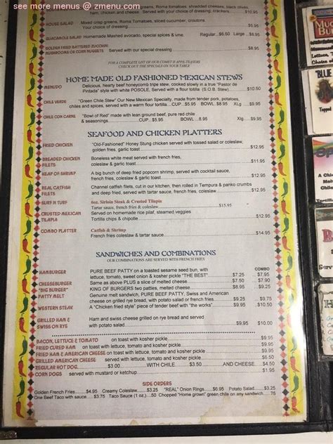 Menu At Comet Ii Drive In And Restaurant Santa Rosa