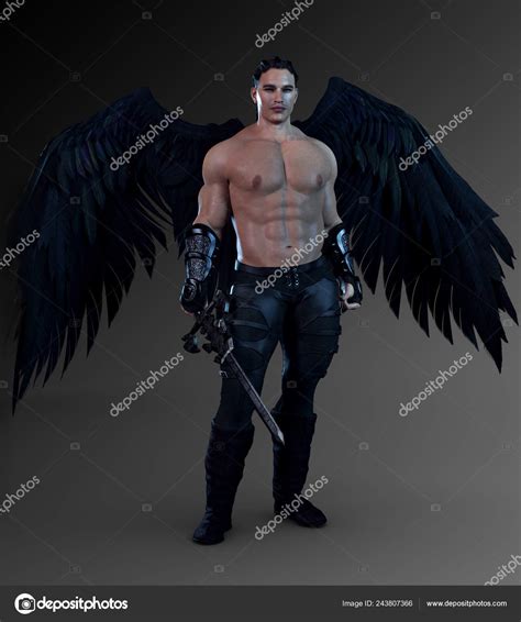 Buff Angel Black Wings Sword Stock Photo By ©ravven 243807366