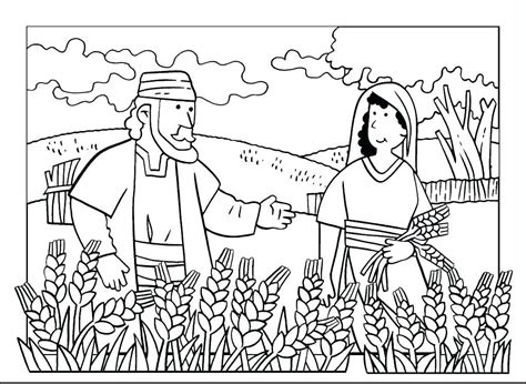 Preschool Coloring Pages Ruth And Naomi Coloring Pages