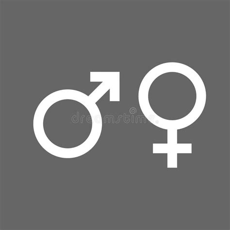Gender Icon Female Male Gay Lesbian Transgender Bisexual Symbol Vector Illustration Flat