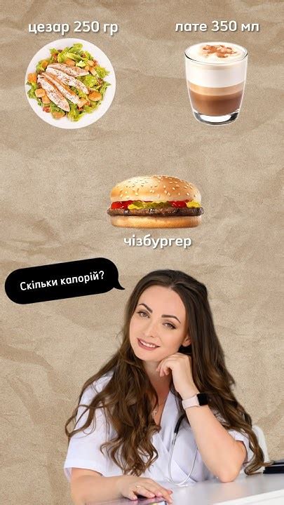 Скільки Калорій в Чізбургері, Лате, Цезар 🥗Дієтолог про Калорії # ...