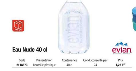 Promo Eau Nude Cl Evian Chez Plein Ciel Icatalogue Fr