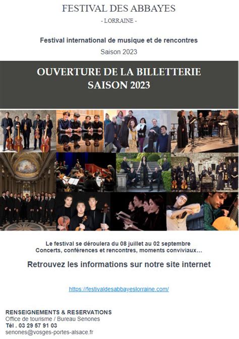 Ouverture De La Billetterie Etival Clairefontaine