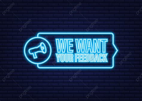 Gambar Megafon Dengan Kami Ingin Tanggapan Anda Melaporkan Layanan