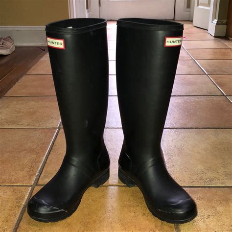 Womens Original Tall Hunter Boots Black Gem