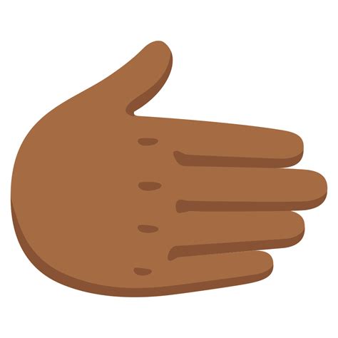 Nach Rechts Weisende Hand Mitteldunkle Hautfarbe Emoji