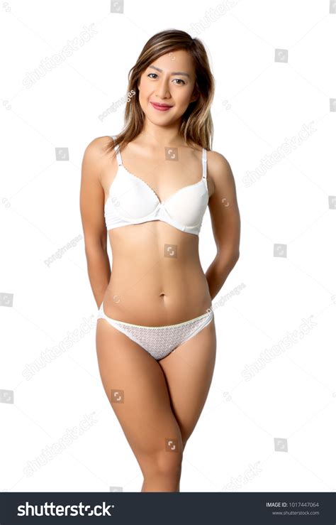 Beautiful Asian Woman White Bikini White Stock Photo 1017447064 Shutterstock