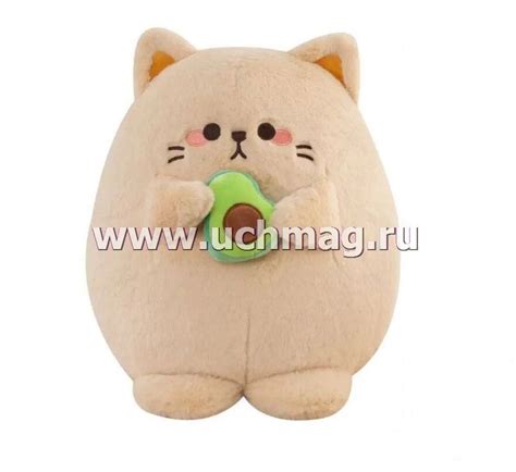 Игрушка мягкая "Котик с Авокадо" (бежевый), 25 см – купить по цене: 616 ...